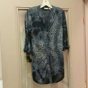 Chico button up, cover up, leopard print shirt